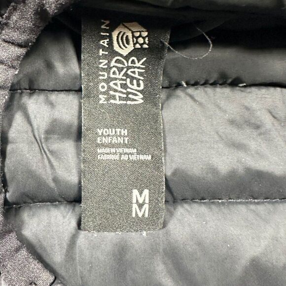 Mountain Hardwear Youth Medium Down Puffy Jacket Black Size Medium - Read - Picture 8 of 9